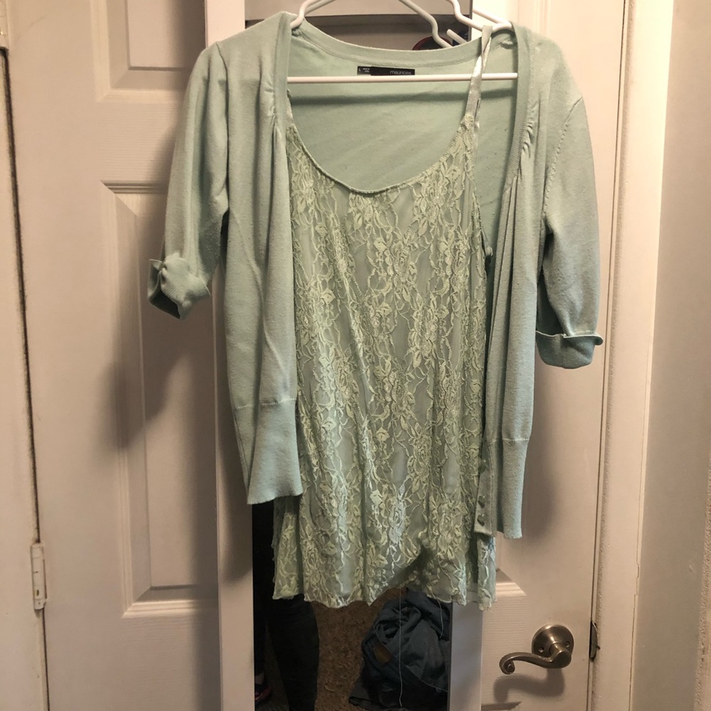Lace sweater set